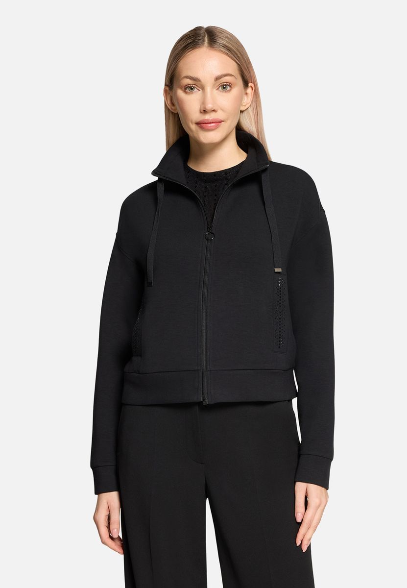 Shirtjacke mit Stehkragen und Nieten
