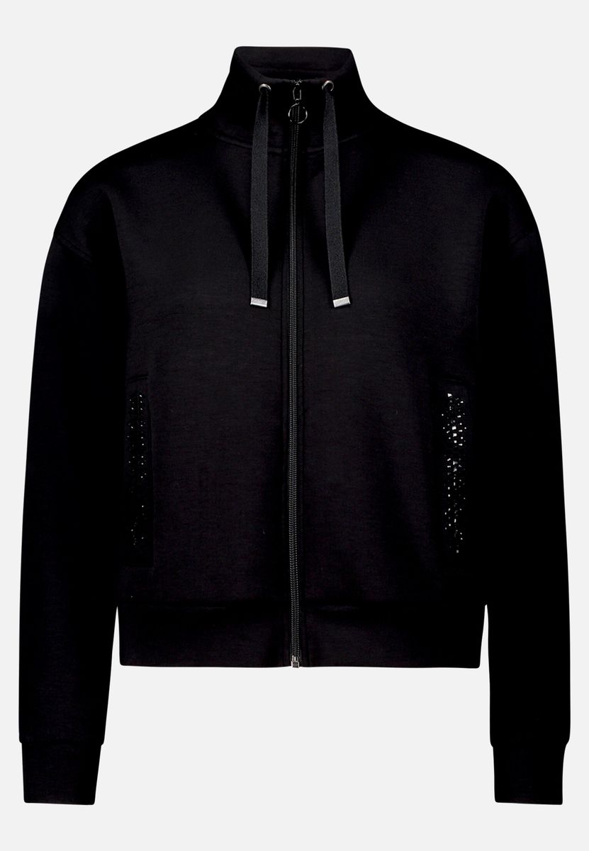 Shirtjacke mit Stehkragen und Nieten