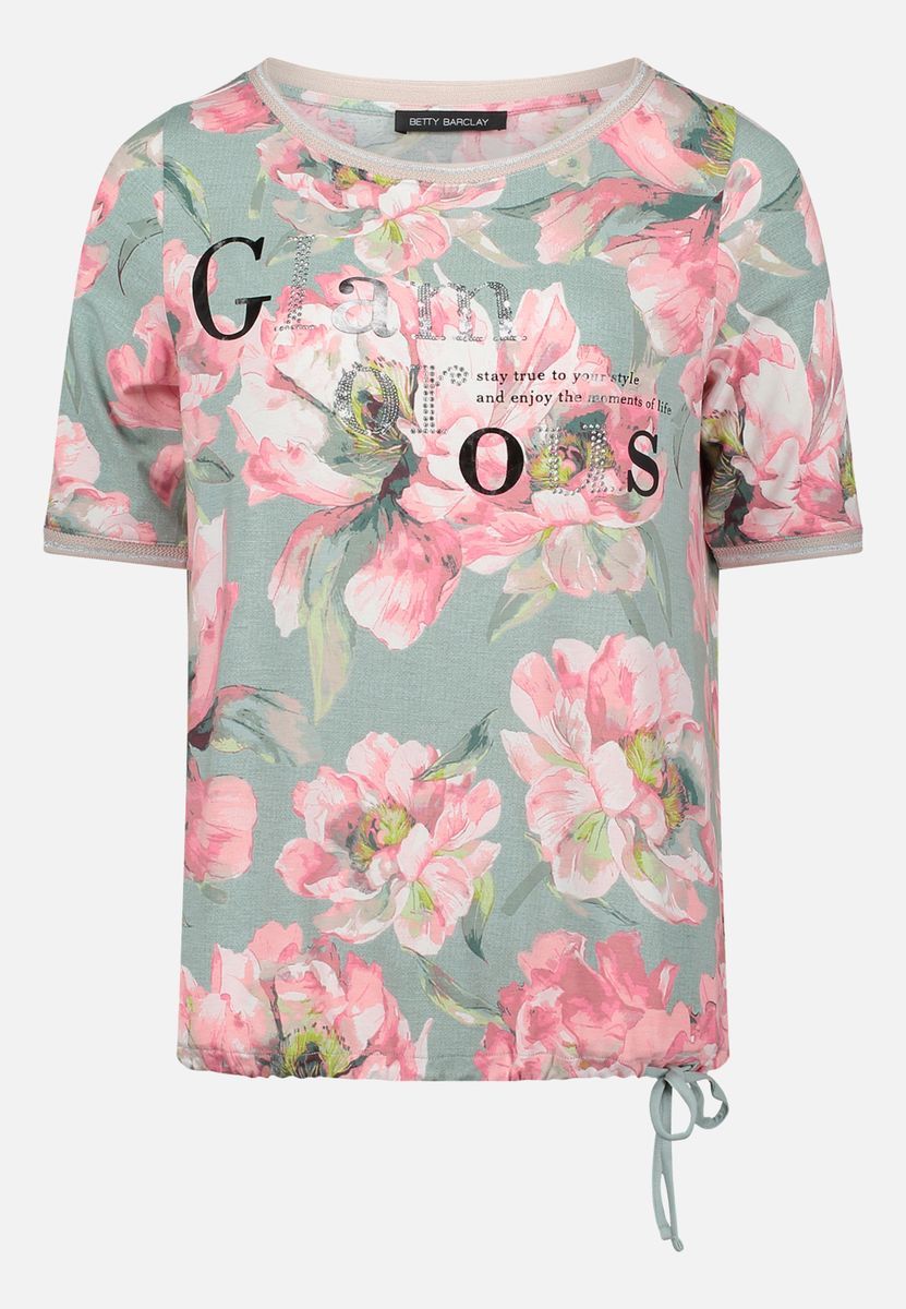 Florales Shirt mit Tunnelzug