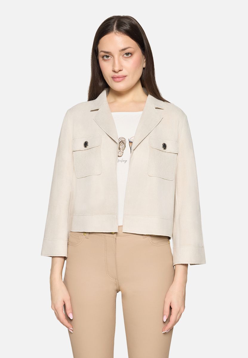 Minimalistische Cropped Blazer-Jacke