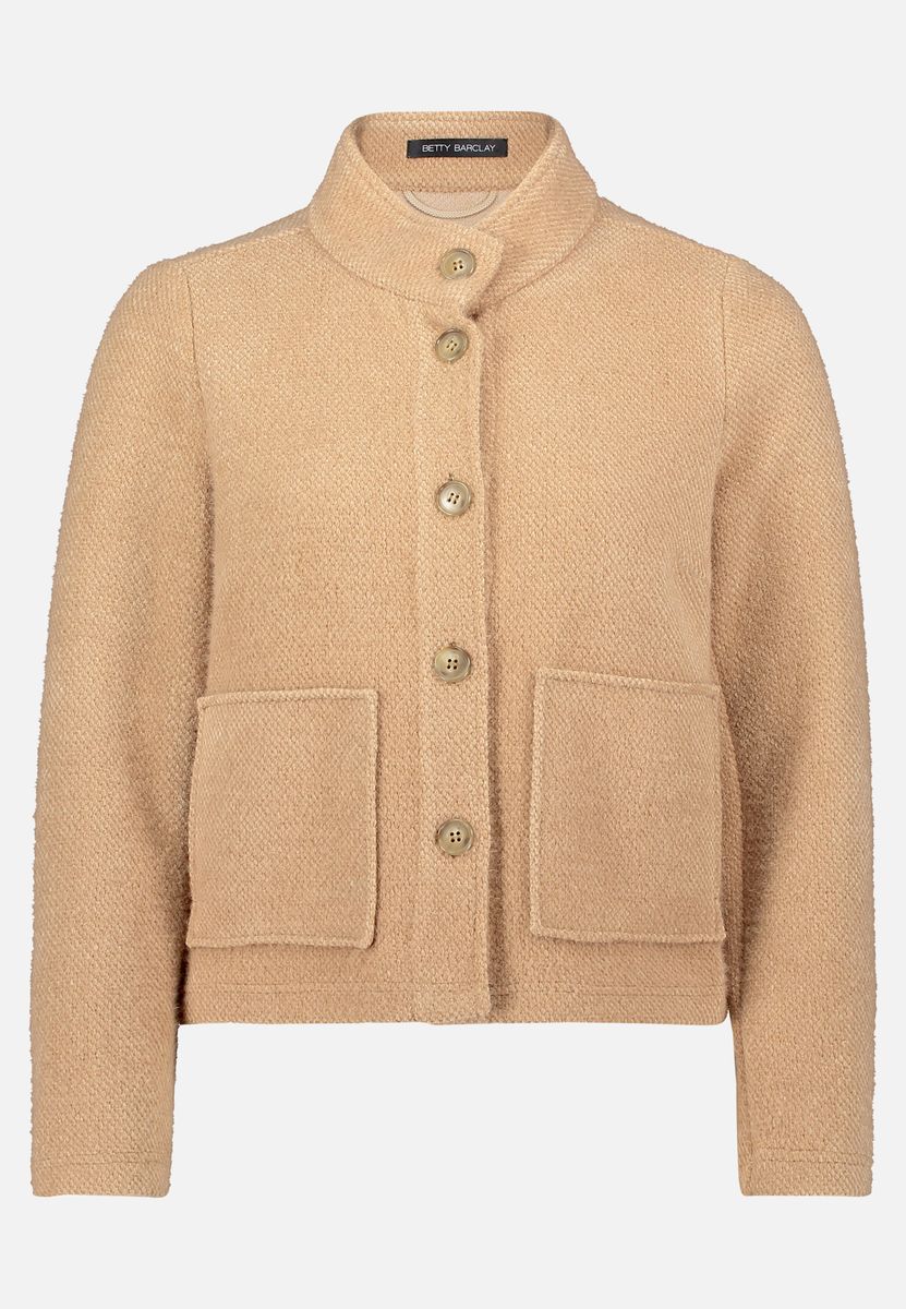 Strukturierte Blazer-Jacke mit Knöpfen