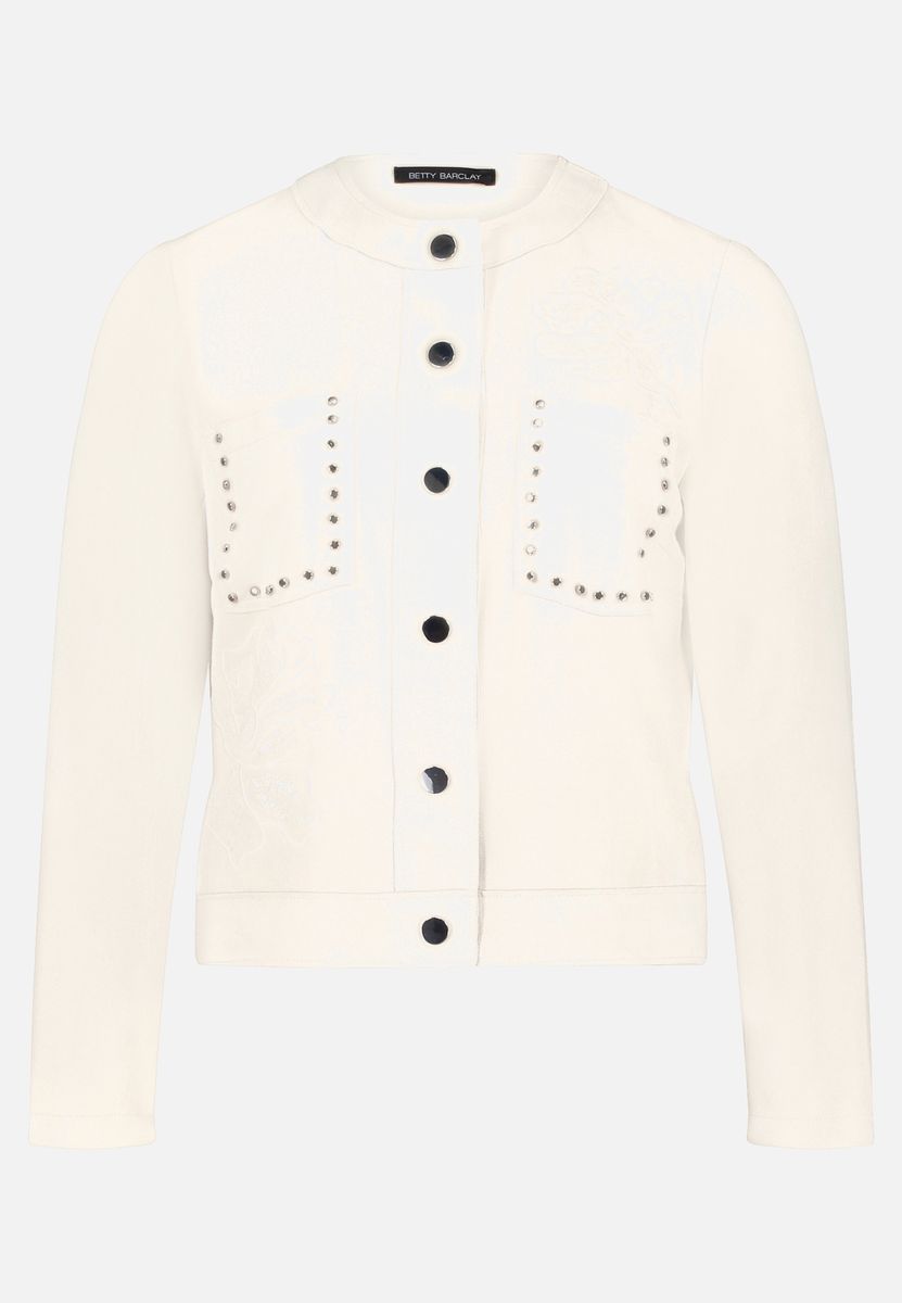 Strukturierte Blazer-Jacke mit Knöpfen