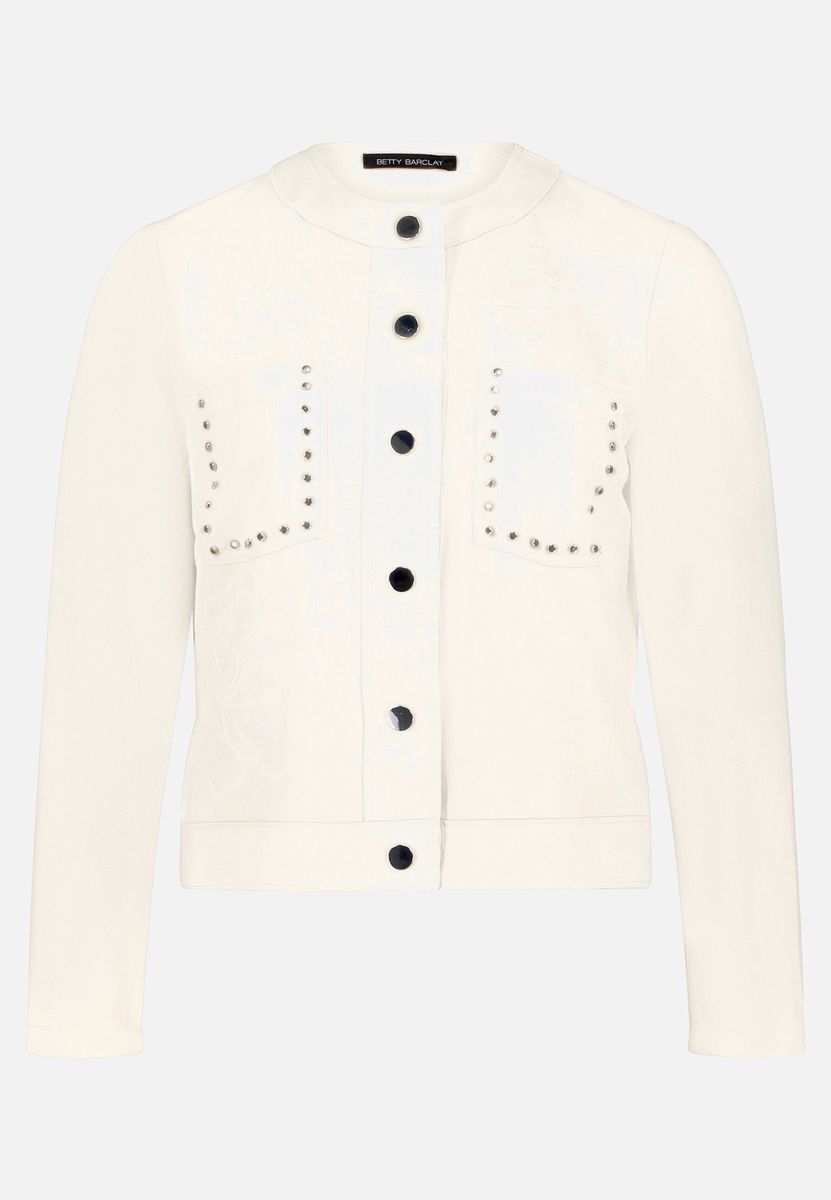 Strukturierte Blazer-Jacke mit Knöpfen