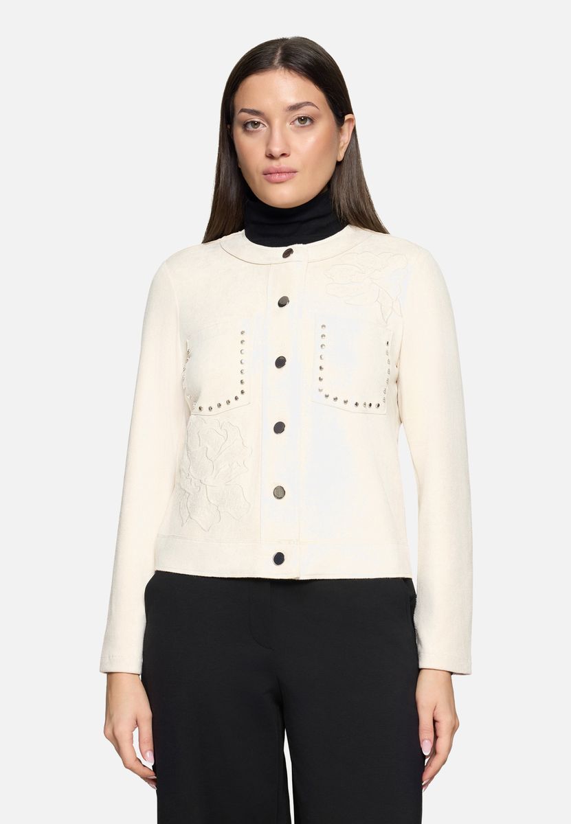 Strukturierte Blazer-Jacke mit Knöpfen