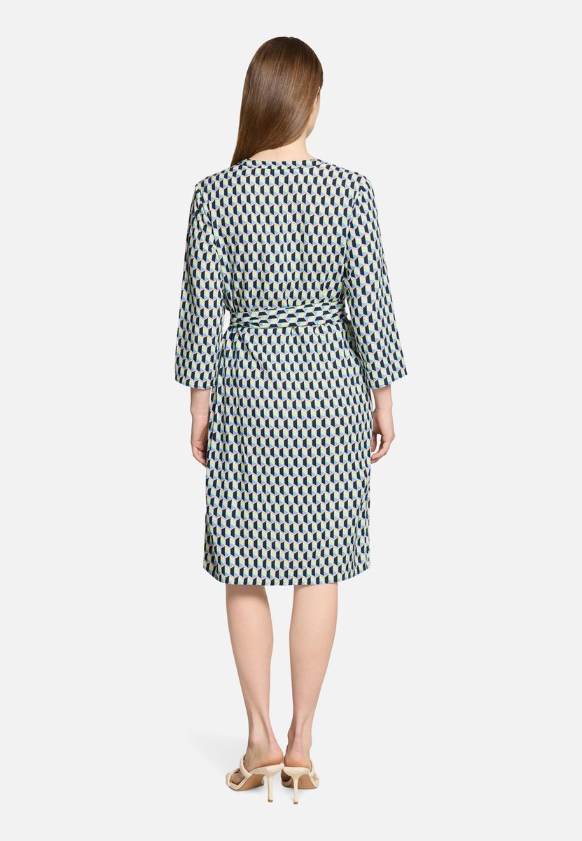 Hemdblusenkleid mit geometrischem Muster