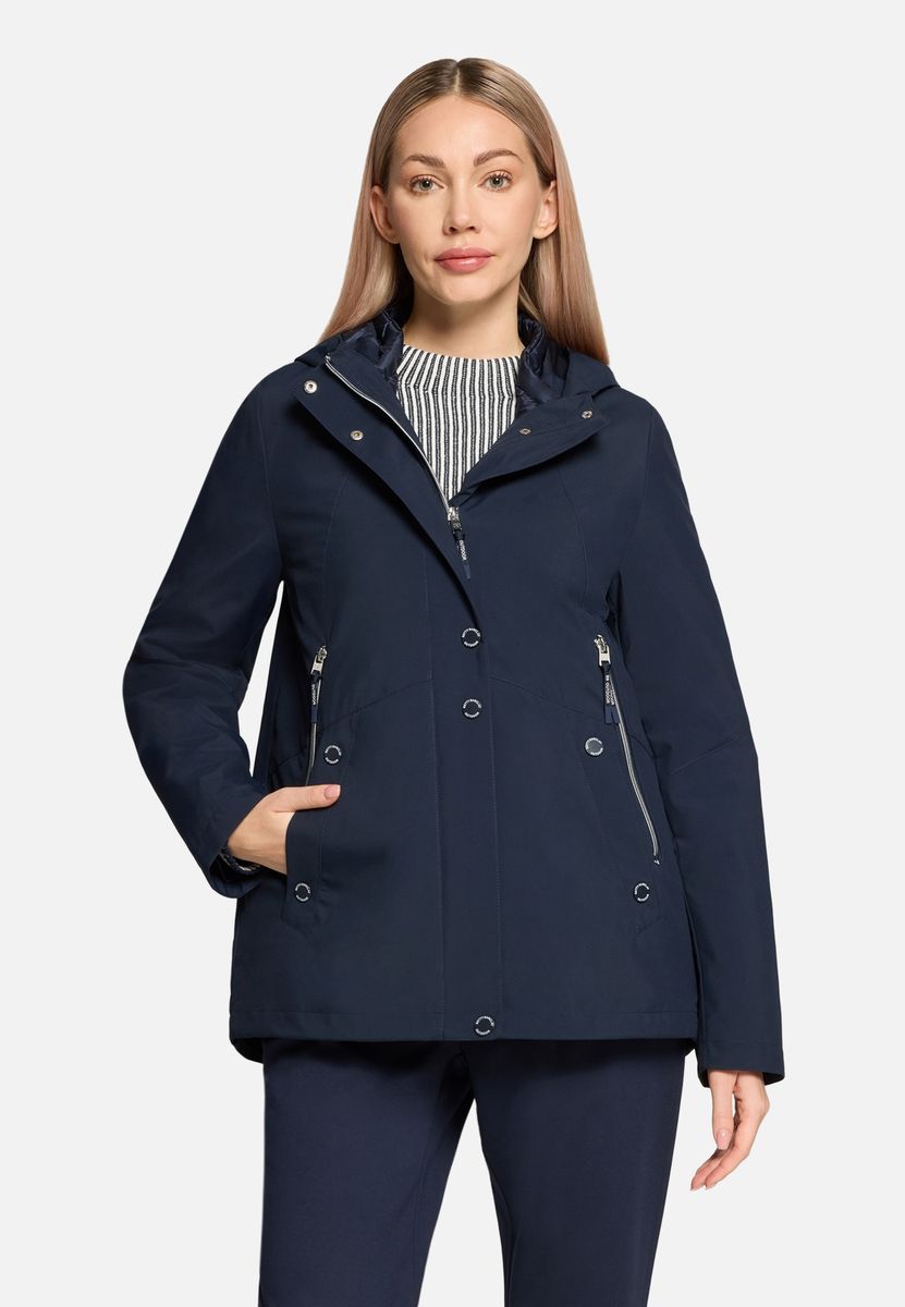 Vielseitige A-Linien Outdoorjacke mit Kapuze