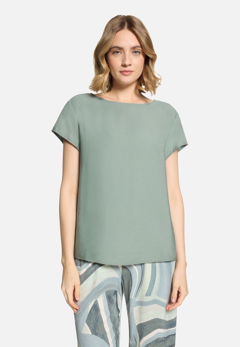 Minimalistisches Kurzarm-Blusenshirt