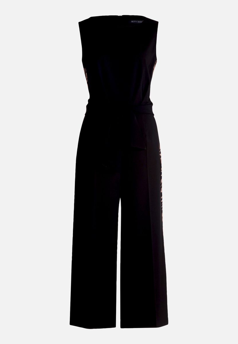 Zweifarbiger Jumpsuit mit weitem Bein