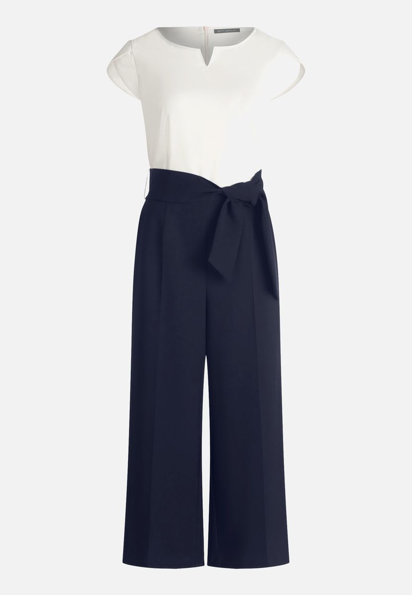 Zweifarbiger Jumpsuit mit weitem Bein