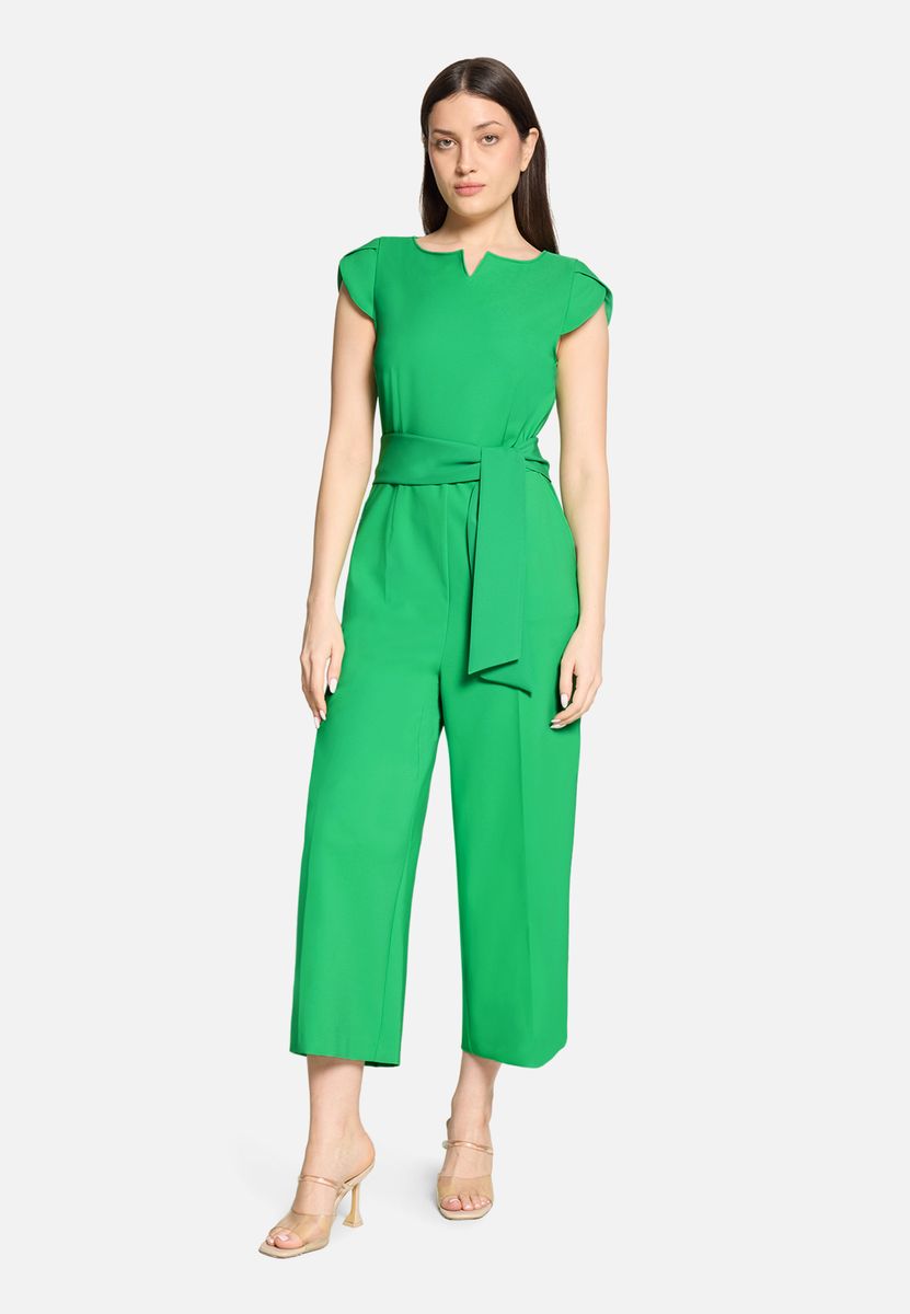 Zweifarbiger Jumpsuit mit weitem Bein