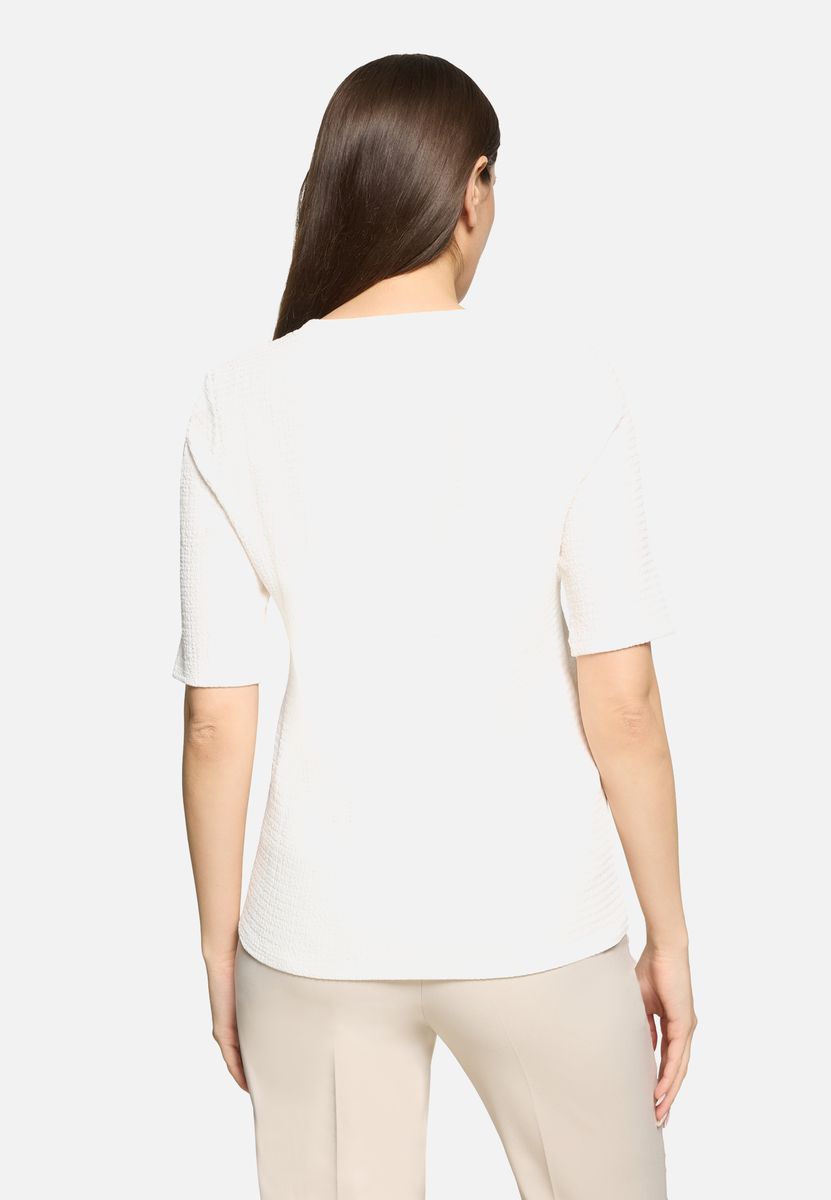 Strukturshirt mit Rundhalsausschnitt