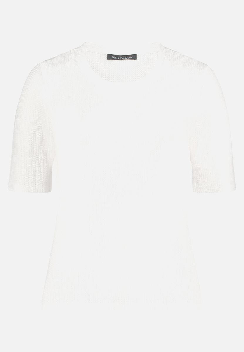 Strukturshirt mit Rundhalsausschnitt