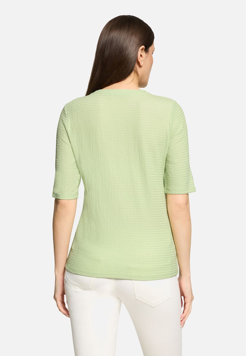 Strukturshirt mit Rundhalsausschnitt
