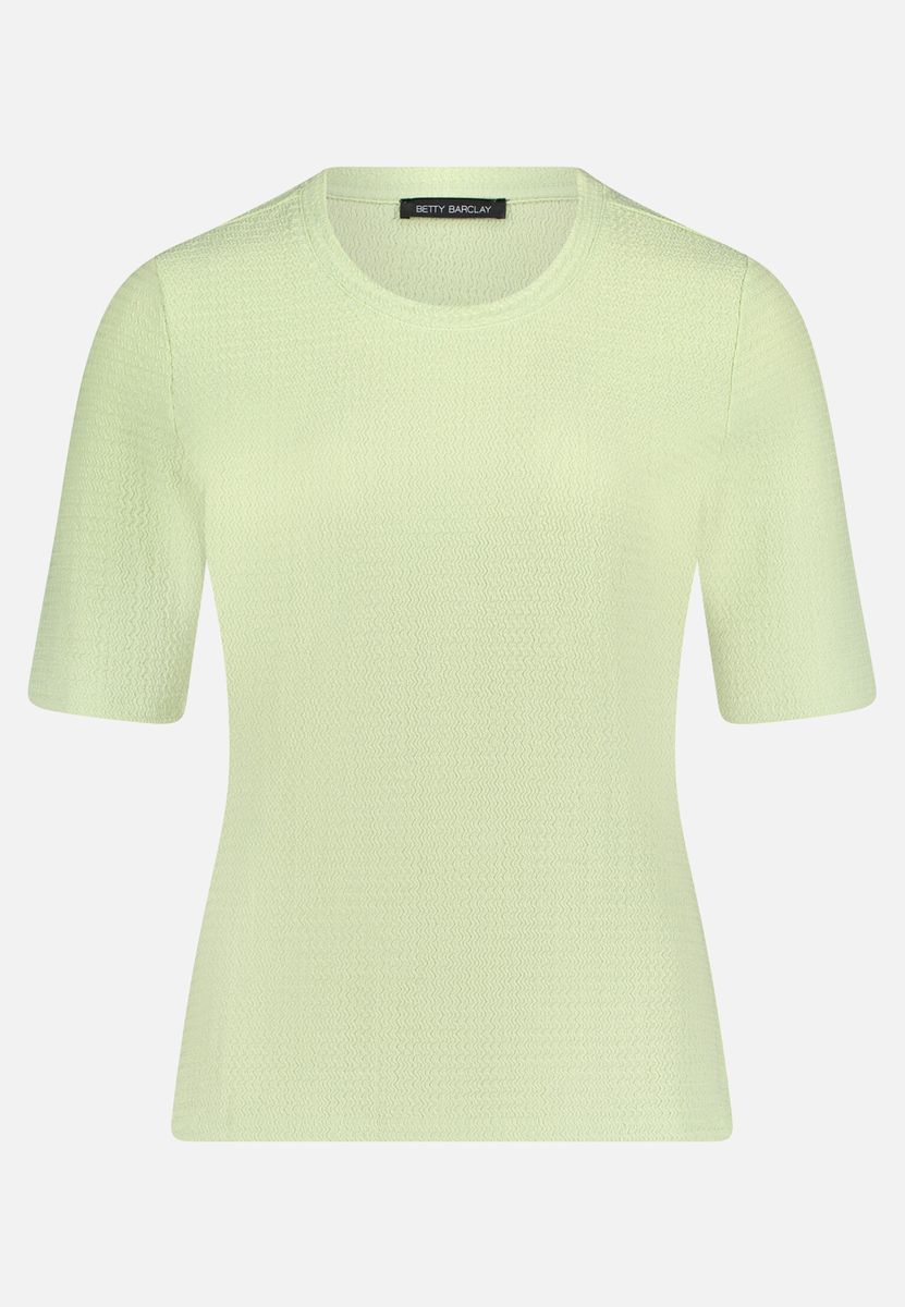 Strukturshirt mit Rundhalsausschnitt
