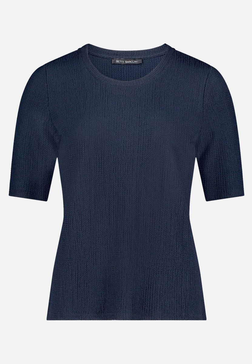 Strukturshirt mit Rundhalsausschnitt