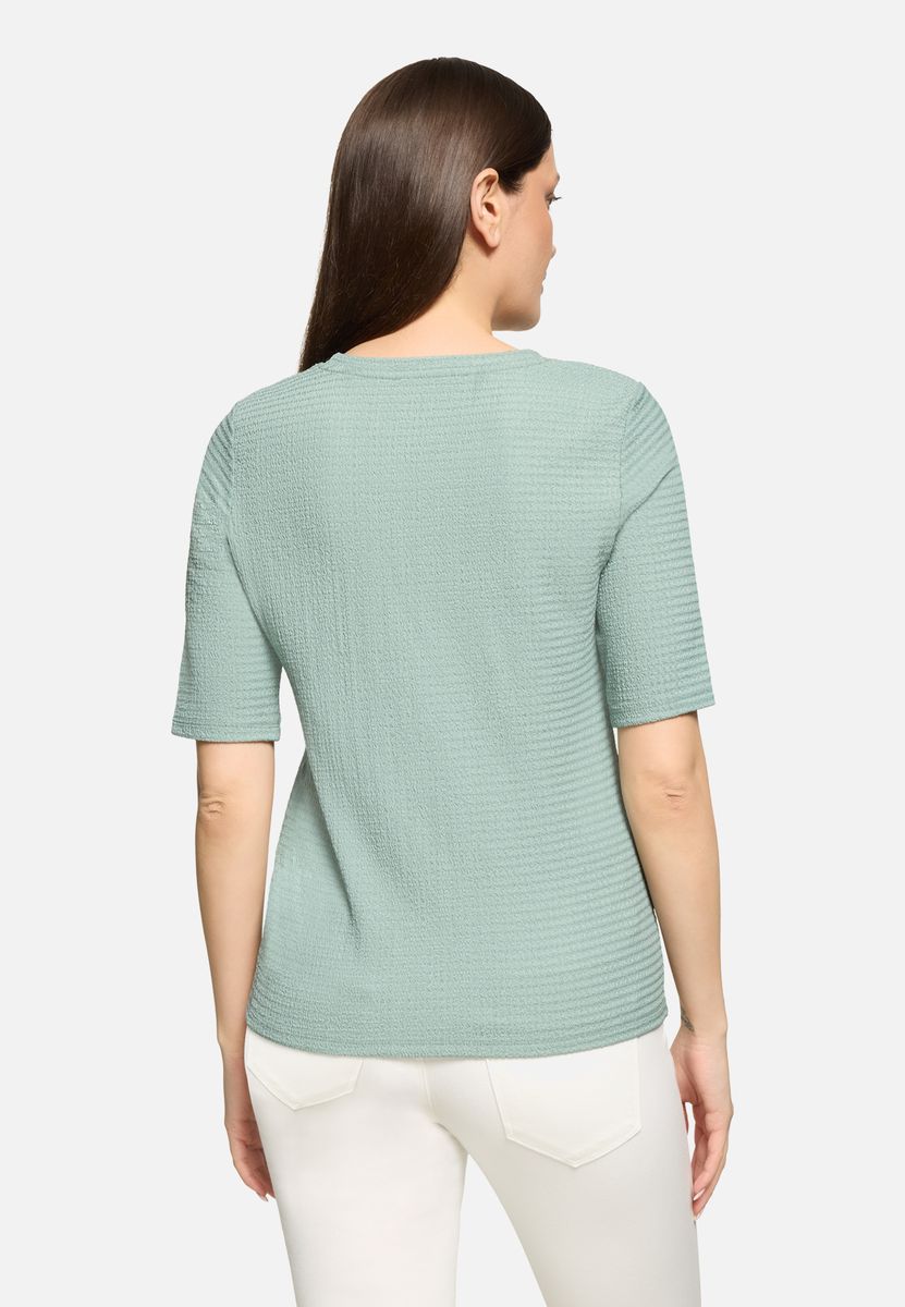 Strukturshirt mit Rundhalsausschnitt