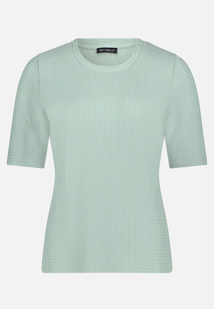 Strukturshirt mit Rundhalsausschnitt