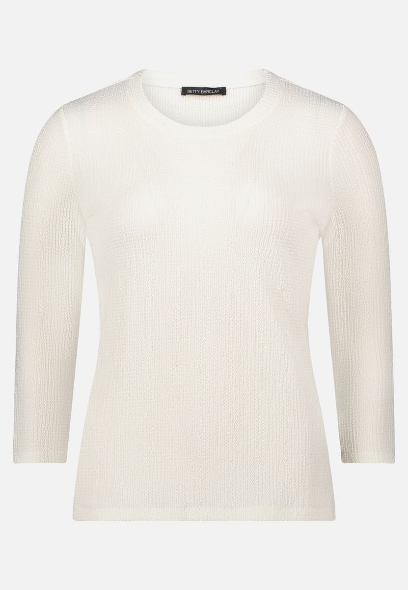Strukturshirt mit Rundhalsausschnitt