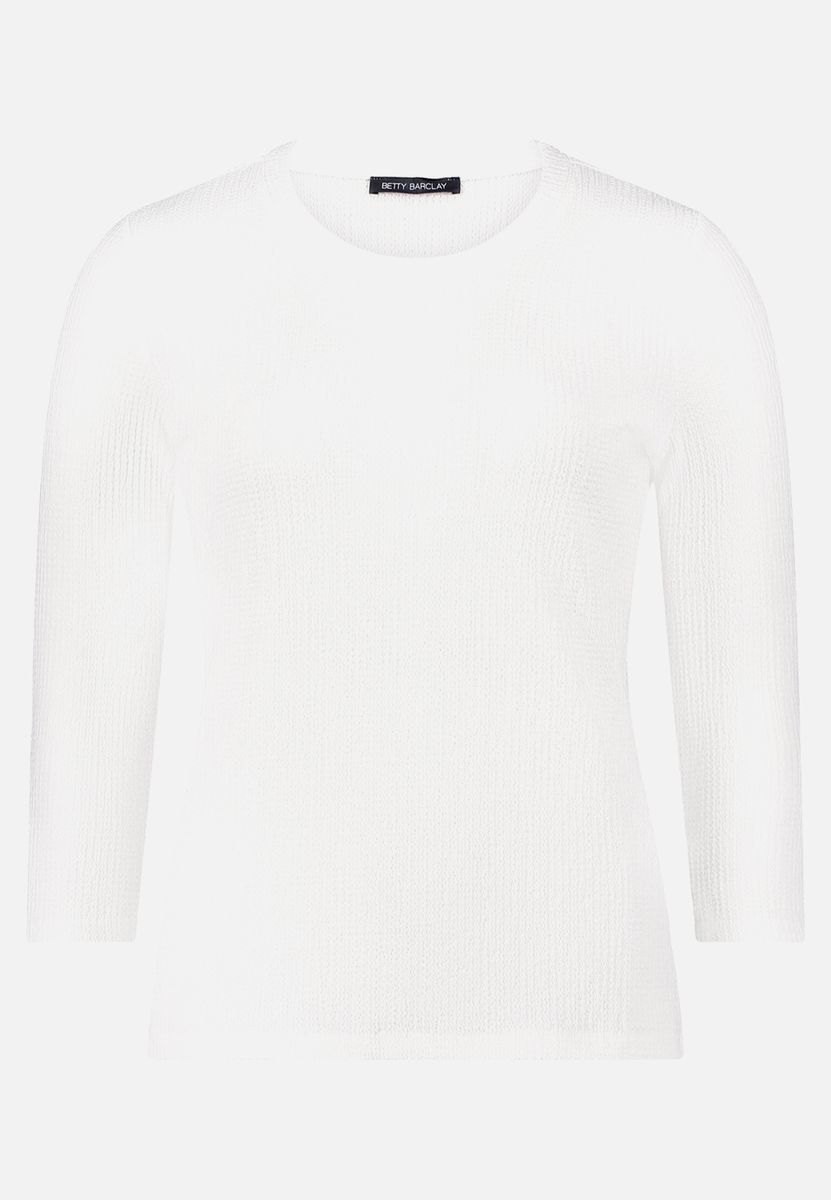 Strukturshirt mit Rundhalsausschnitt