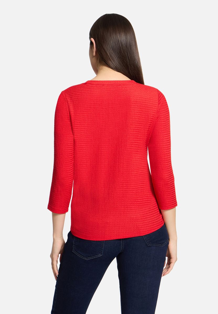 Strukturshirt mit Rundhalsausschnitt