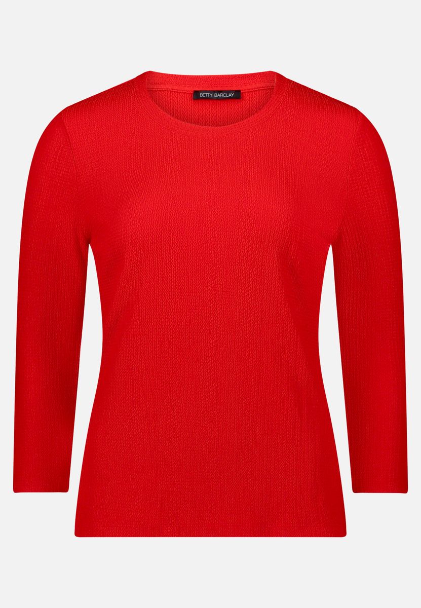 Strukturshirt mit Rundhalsausschnitt