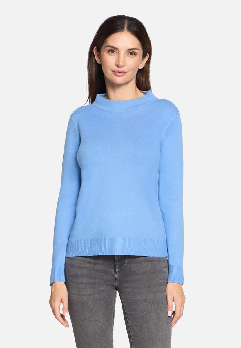 Eleganter Strickpullover mit Stehkragen