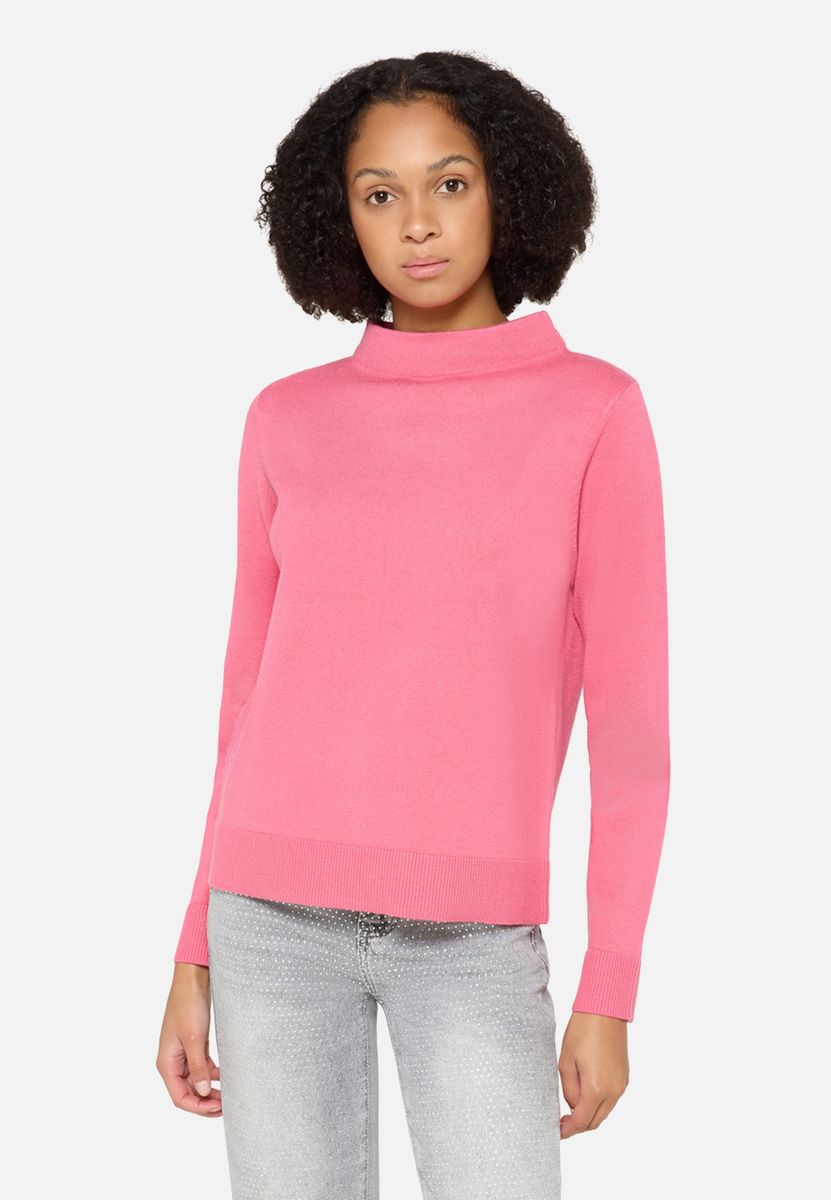 Eleganter Strickpullover mit Stehkragen