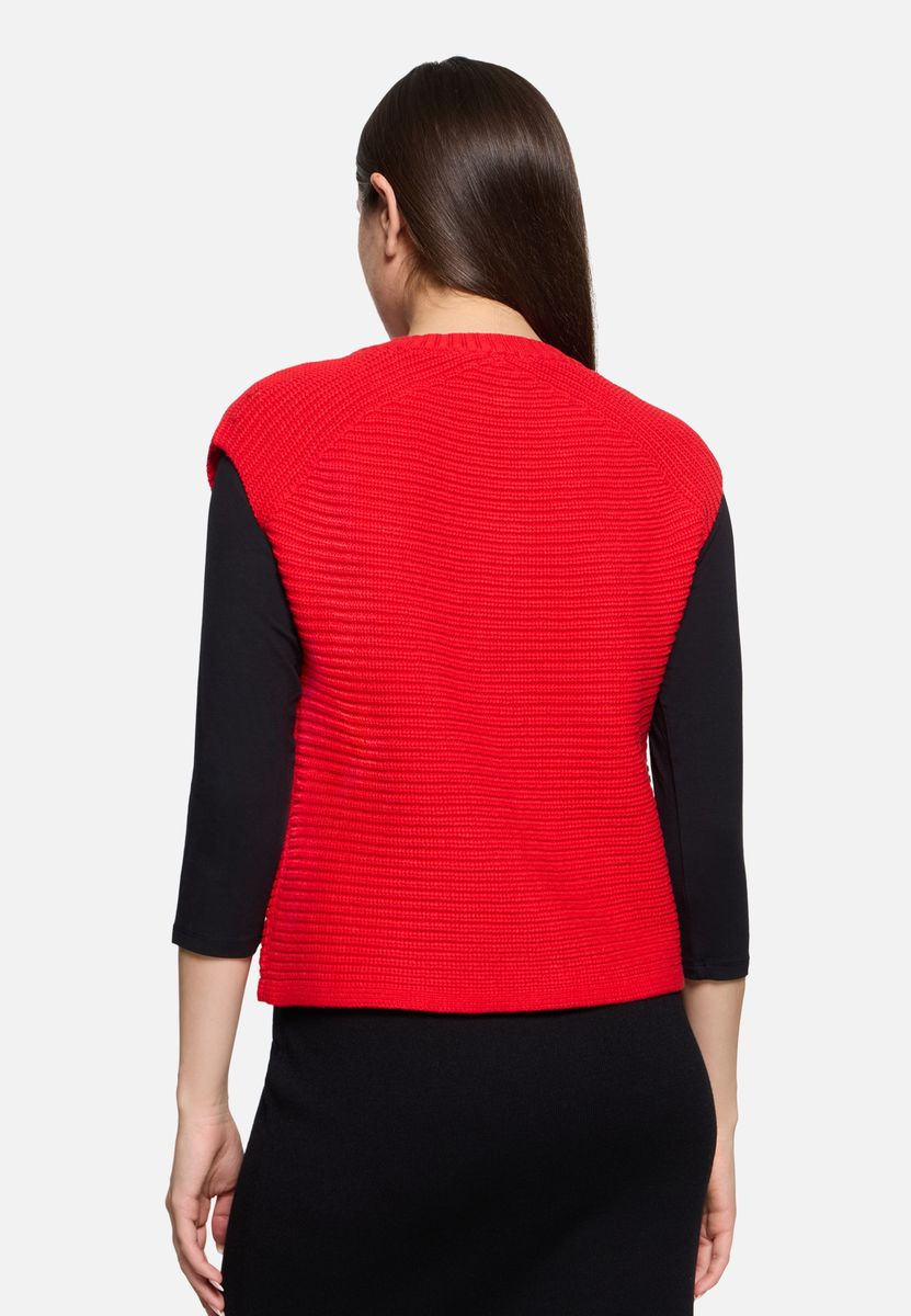 Ärmellose Strickweste mit Reißverschluss