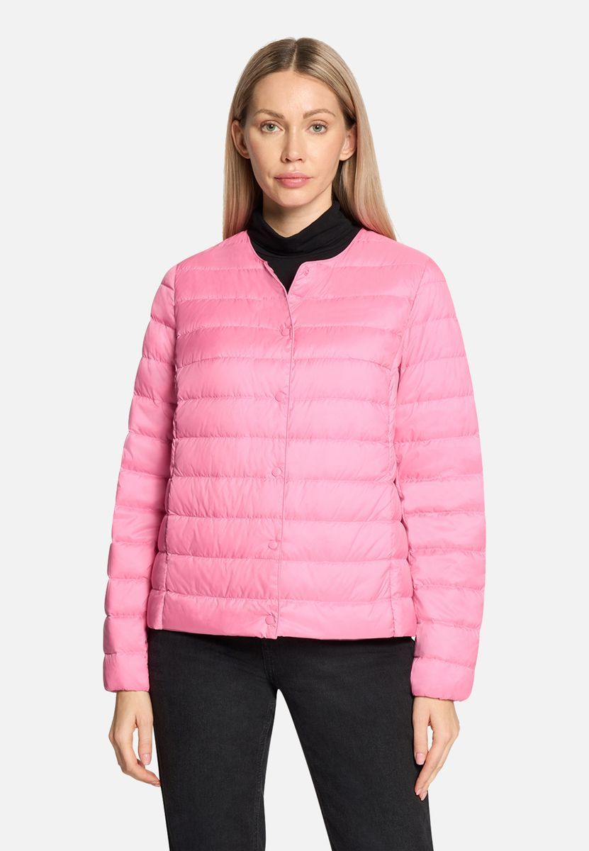 Gesteppte Daunenjacke mit Rundhalsausschnitt