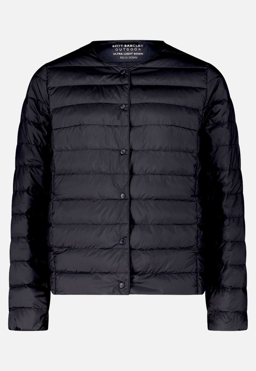 Gesteppte Daunenjacke mit Rundhalsausschnitt