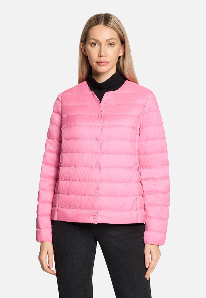 Gesteppte Daunenjacke mit Rundhalsausschnitt