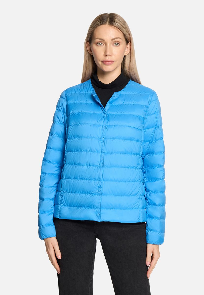 Gesteppte Daunenjacke mit Rundhalsausschnitt