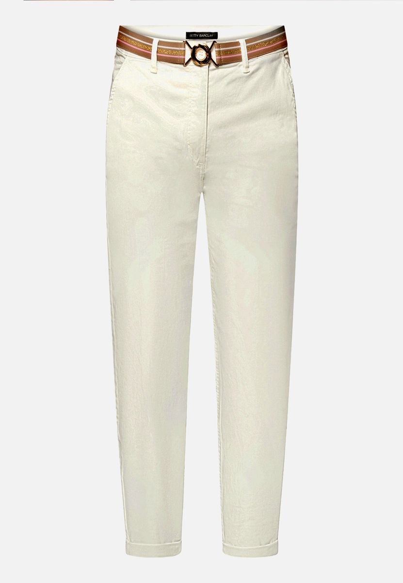 Slim Fit 7/8-Hose mit Gürtel