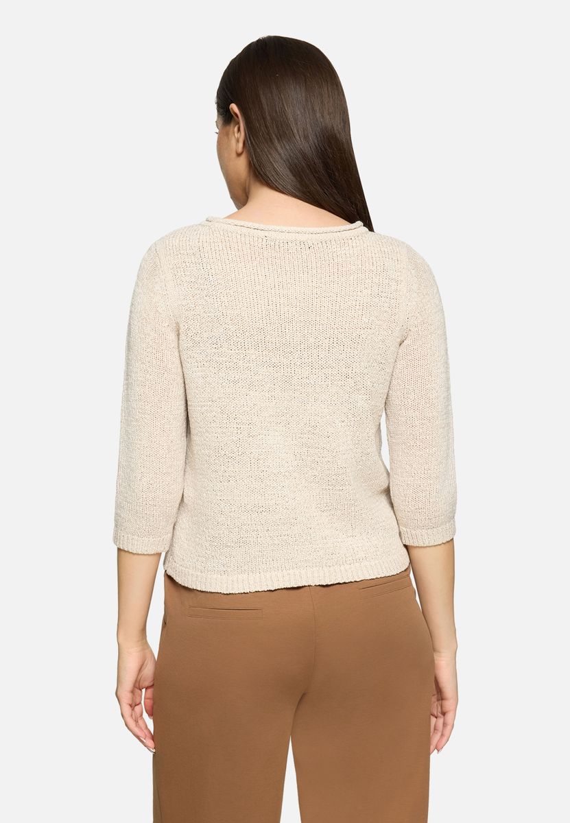 Weicher Strickpullover mit 3/4-Arm