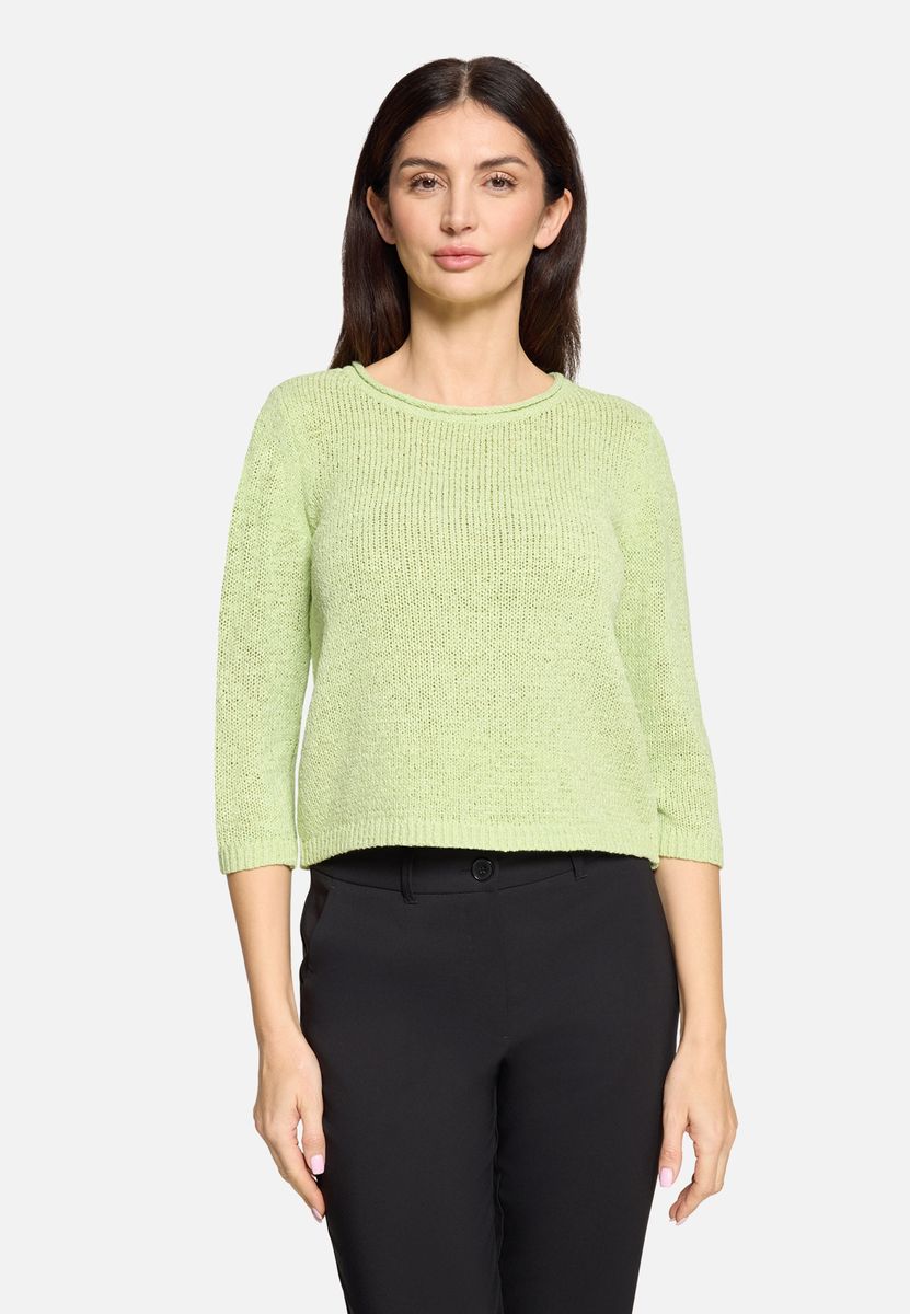 Weicher Strickpullover mit 3/4-Arm