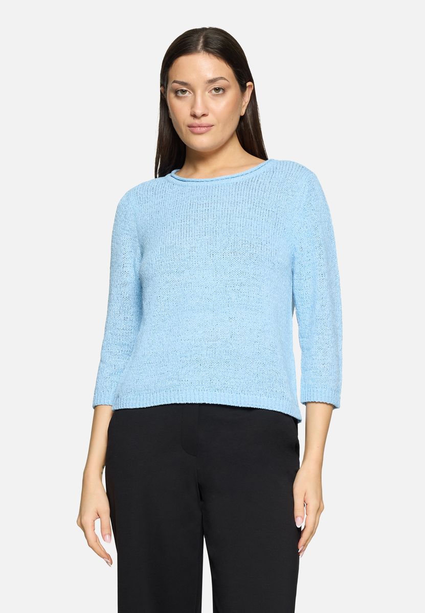 Weicher Strickpullover mit 3/4-Arm