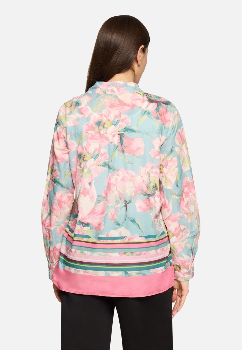 Longbluse mit floralem Print