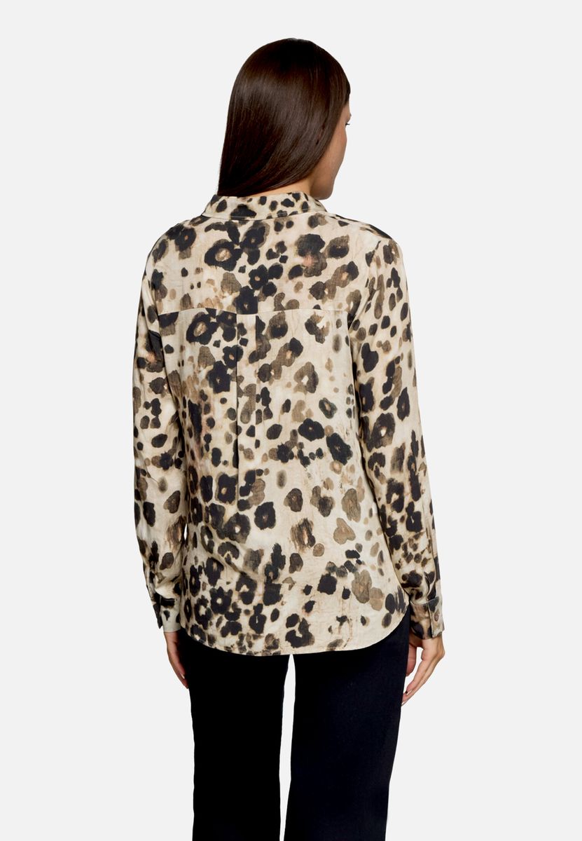 Longbluse mit floralem Print