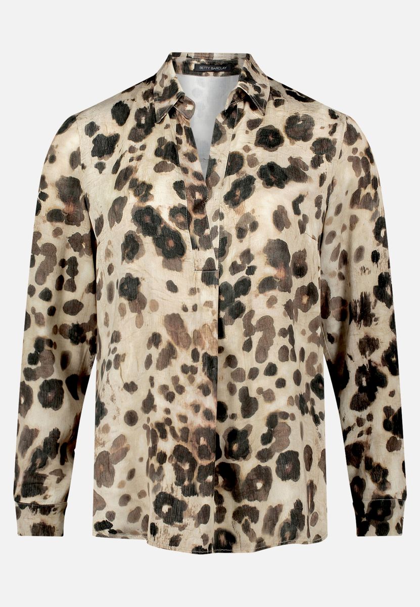 Longbluse mit floralem Print