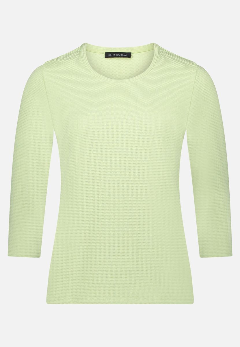 Struktur-Shirt mit Dreiviertelarm