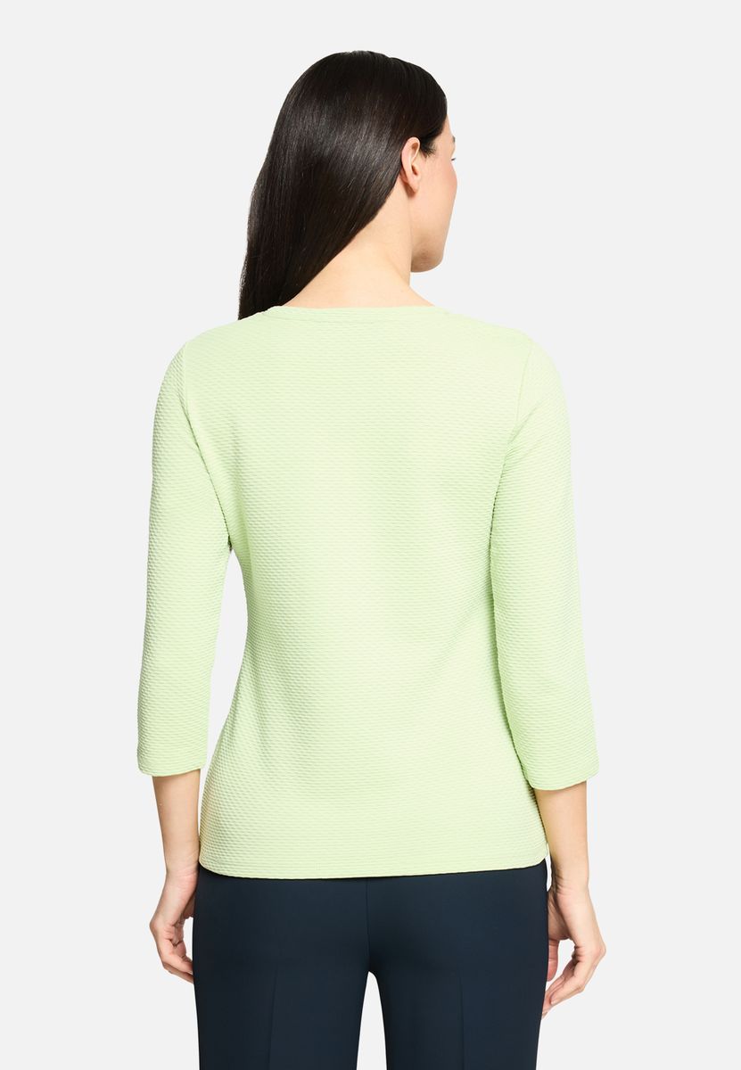 Struktur-Shirt mit Dreiviertelarm