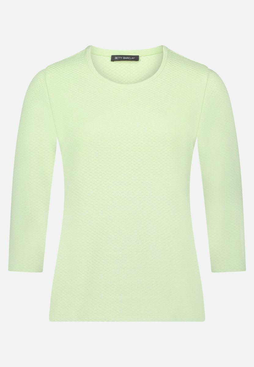 Struktur-Shirt mit Dreiviertelarm