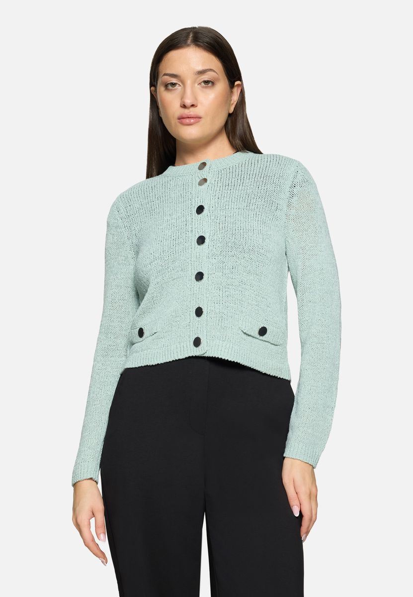 Schicker Strick-Cardigan mit Rundhals