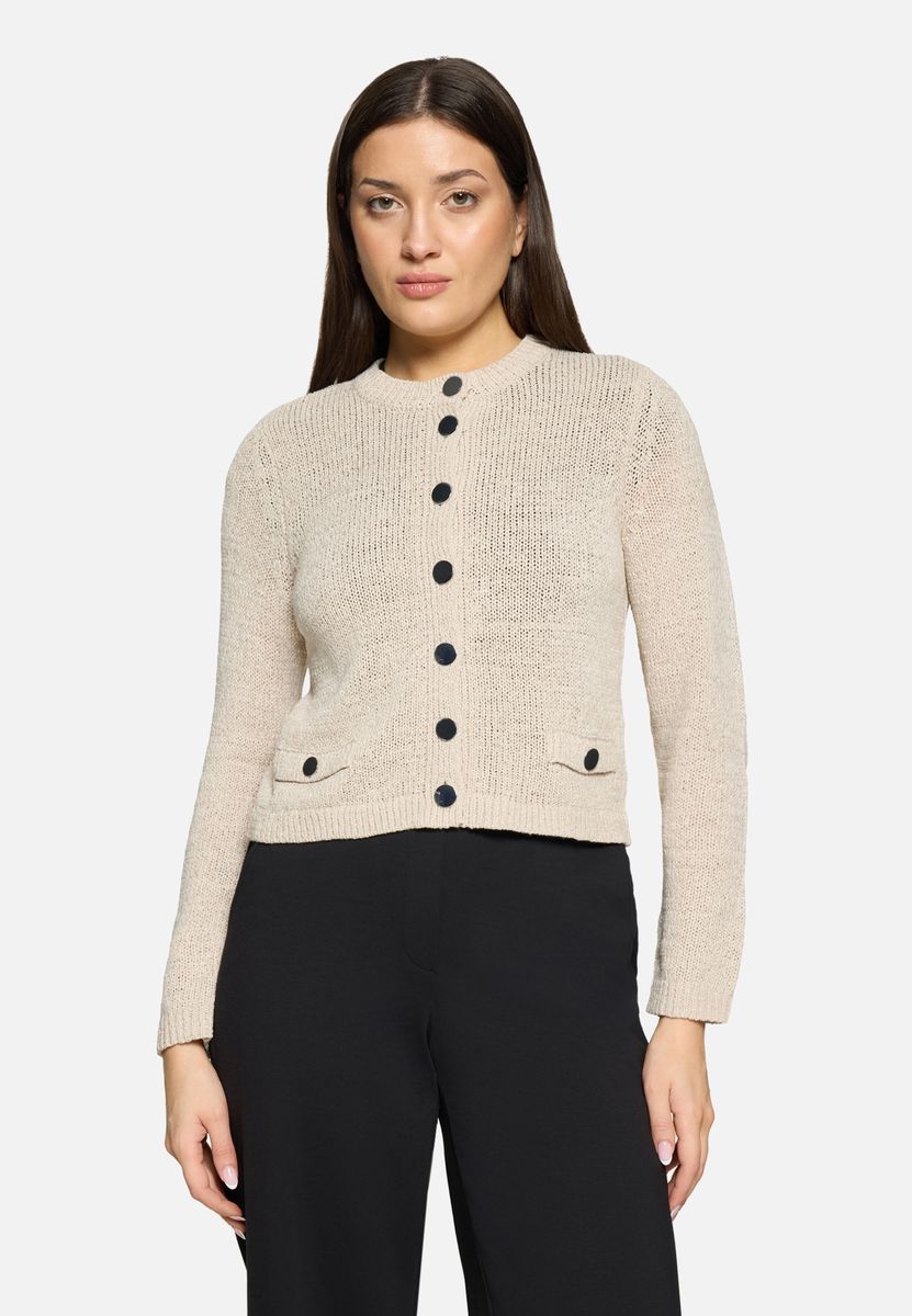 Schicker Strick-Cardigan mit Rundhals