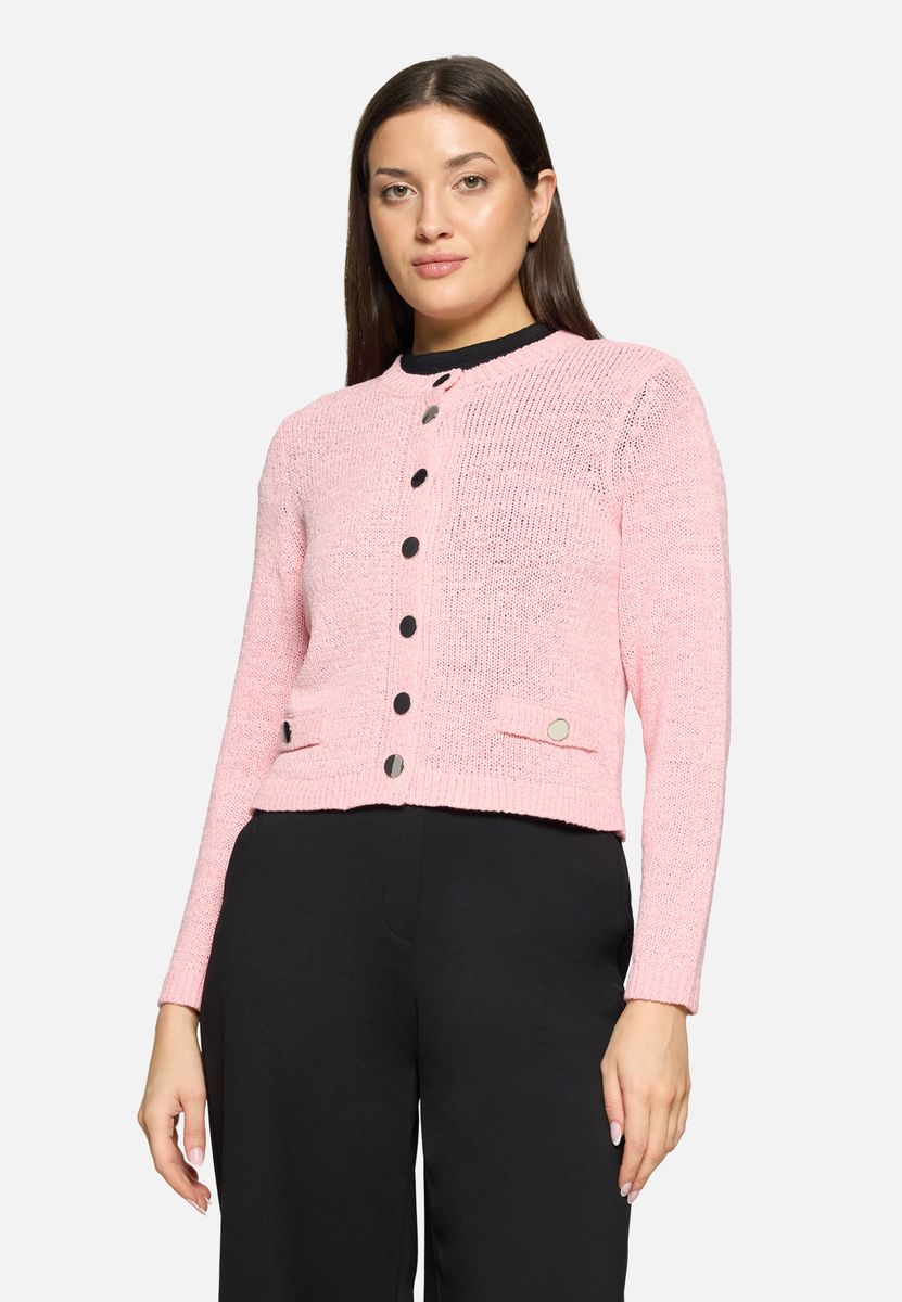 Schicker Strick-Cardigan mit Rundhals