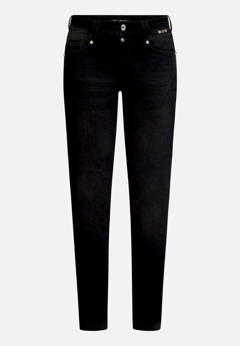 Boyfriend-Jeans mit Nieten-Details