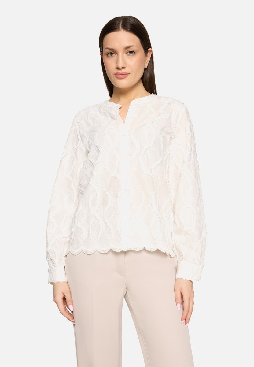 Elegante Spitzenbluse mit Blumenmuster