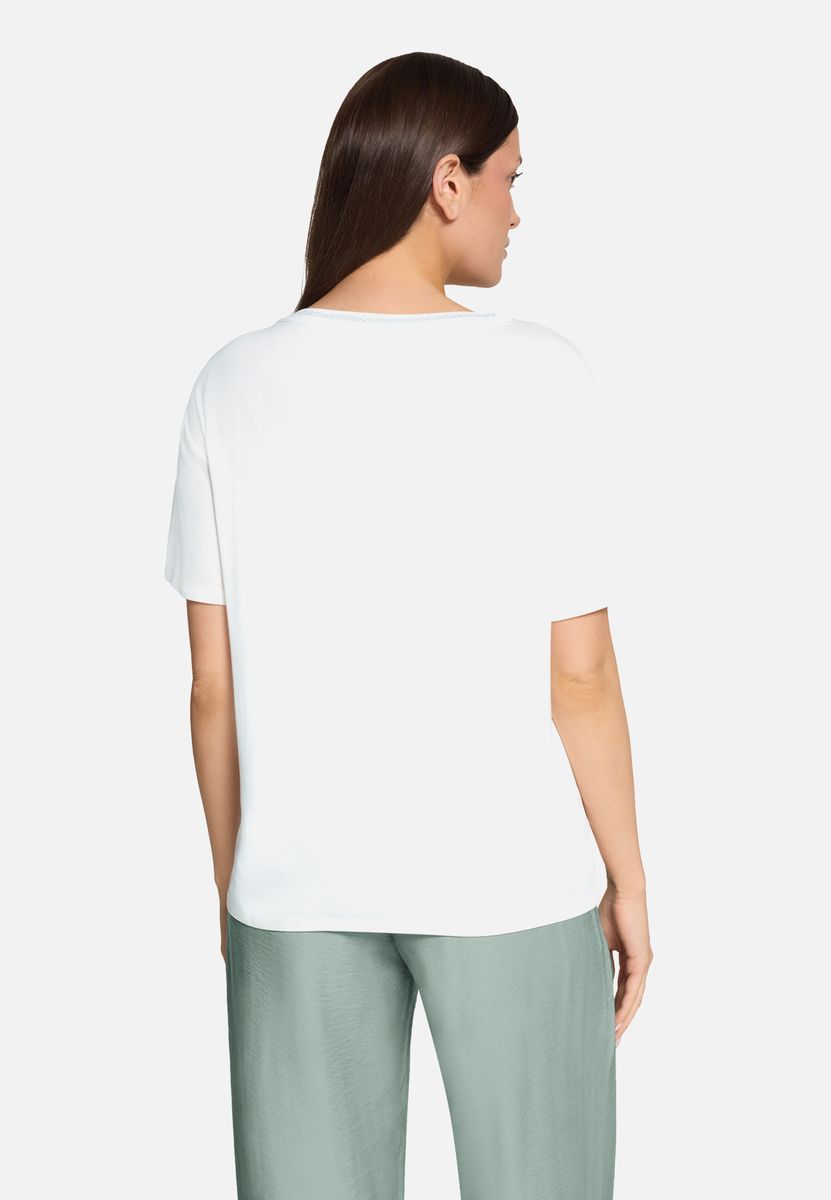 T-Shirt mit floralem Placement-Print