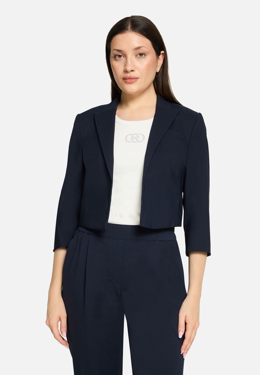 Verschlussloser Kurzblazer mit Revers