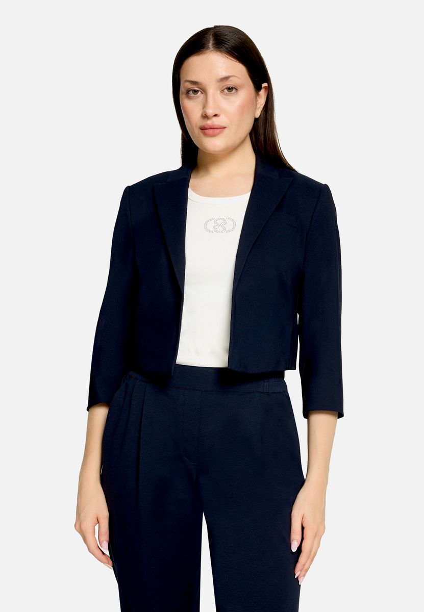 Verschlussloser Kurzblazer mit Revers